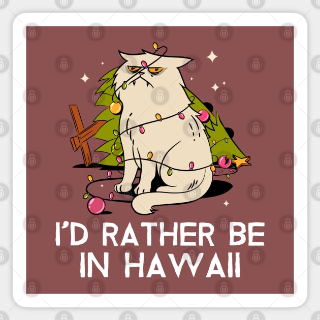 I'd rather be in Hawaii Sticker by ArtsyStone